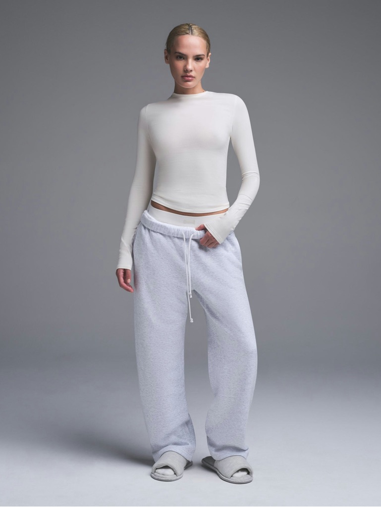 Cotton Jersey Long Sleeve T-Shirt | Bone